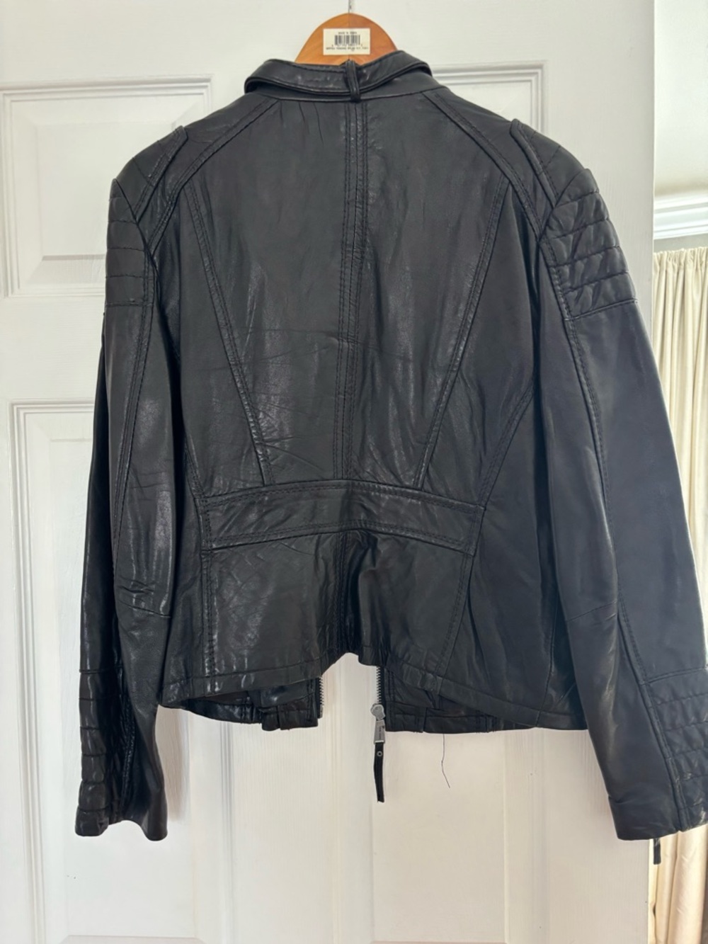 MICHAEL Michael Kors Black Quilted Detail Leather Jacket - Picture 3 of 6